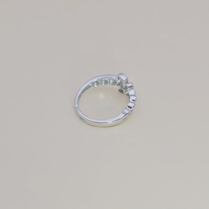 Pure 925 Sterling Silver Butterfly Ring for Women | Adjustable AAA+ Cubic Zirconia Rhodium Plated Ring for Valentine
