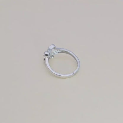 925 Sterling Silver Butterfly Ring for Woman | Adjustable AAA+ Cubic Zirconia Rhodium Plated Ring