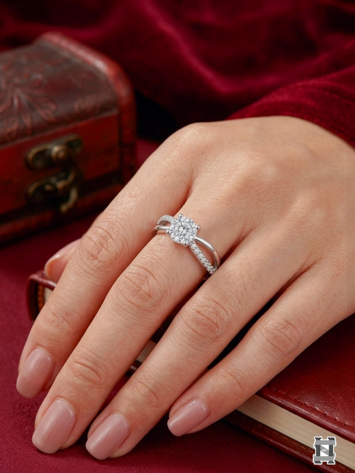 Sterling Silver Ring for women | Adjustable Solitaire Ring for Girls | Sterling Silver Cubic Zirconia Ring