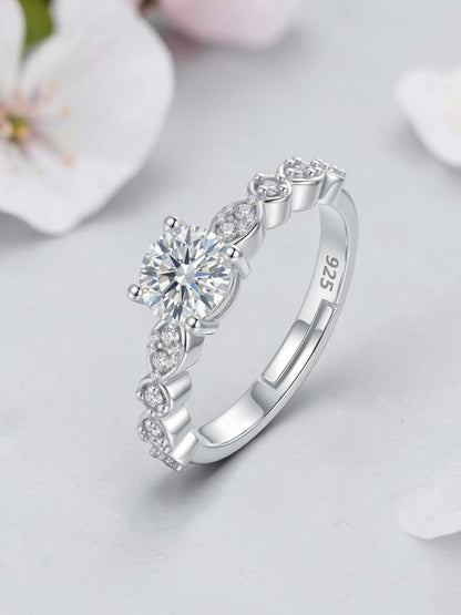 SH24K 925 Sterling Silver Solitaire Engagement Ring for Women
